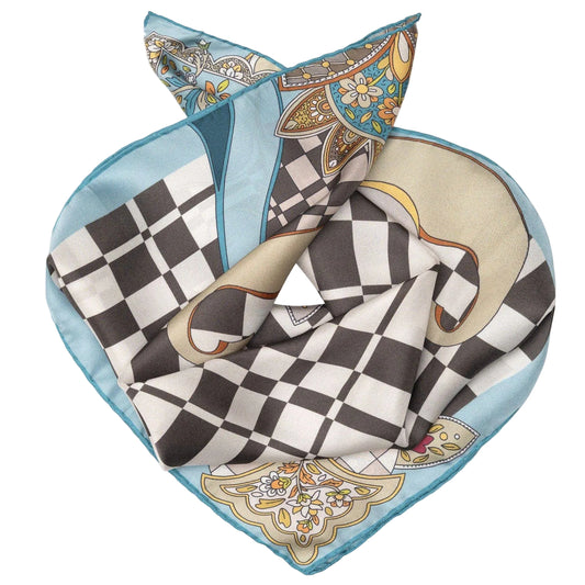 Dama - Silk Bandana - Aqua