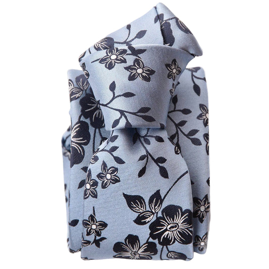 Silvio - Silk Jacquard Tie - Sky Blue (Std)