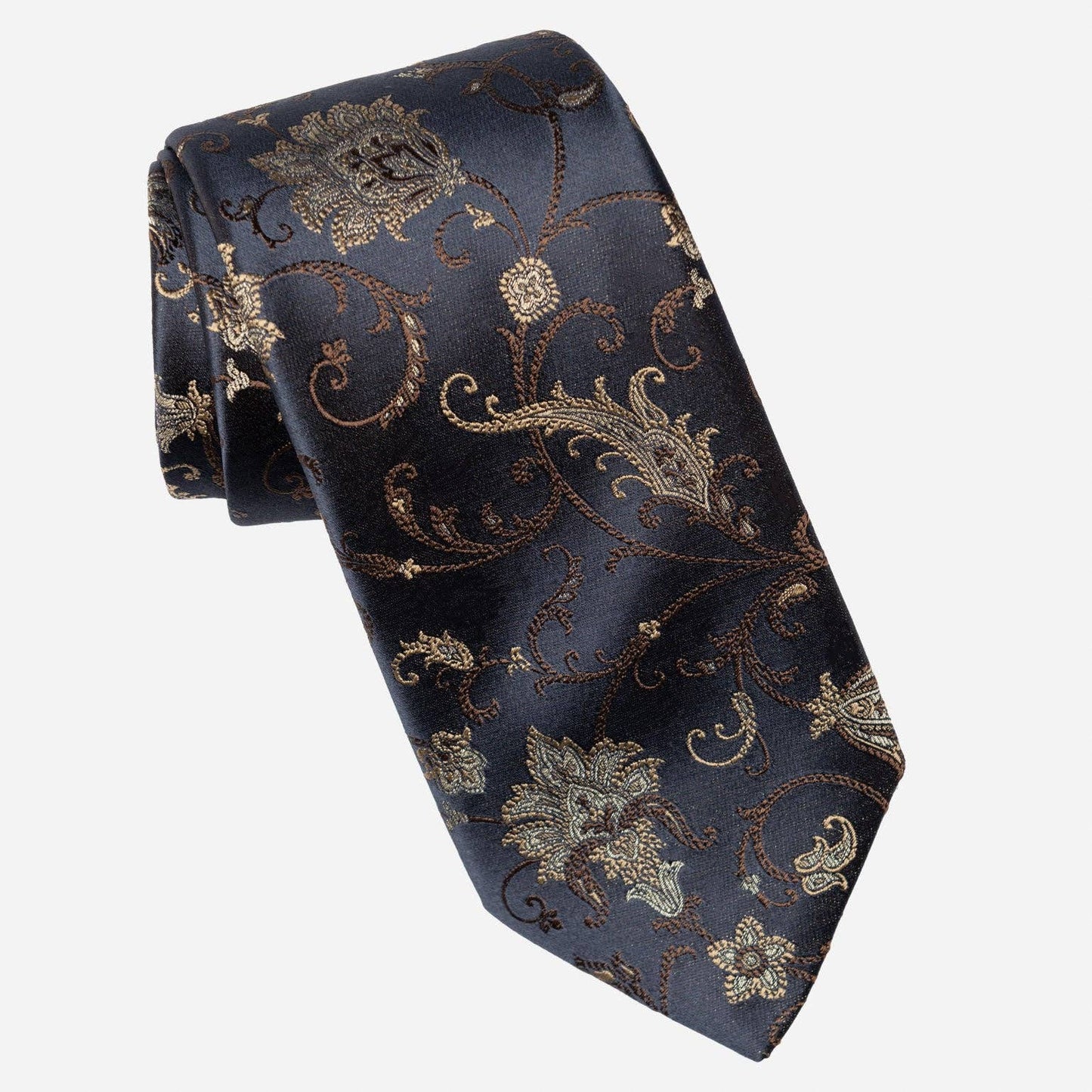 Prosecco - Silk Jacquard Tie - Midnight Blue: Standard