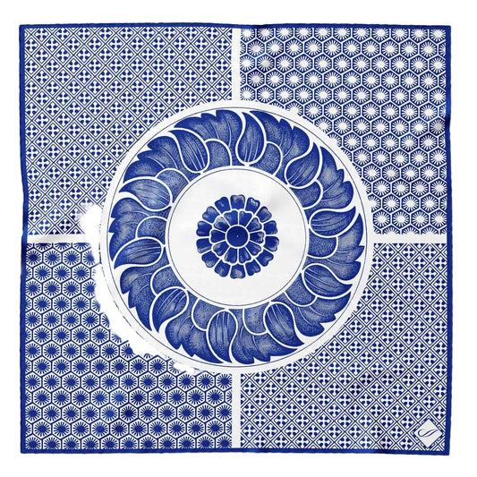 Feroni - Silk Neckerchief - Blue