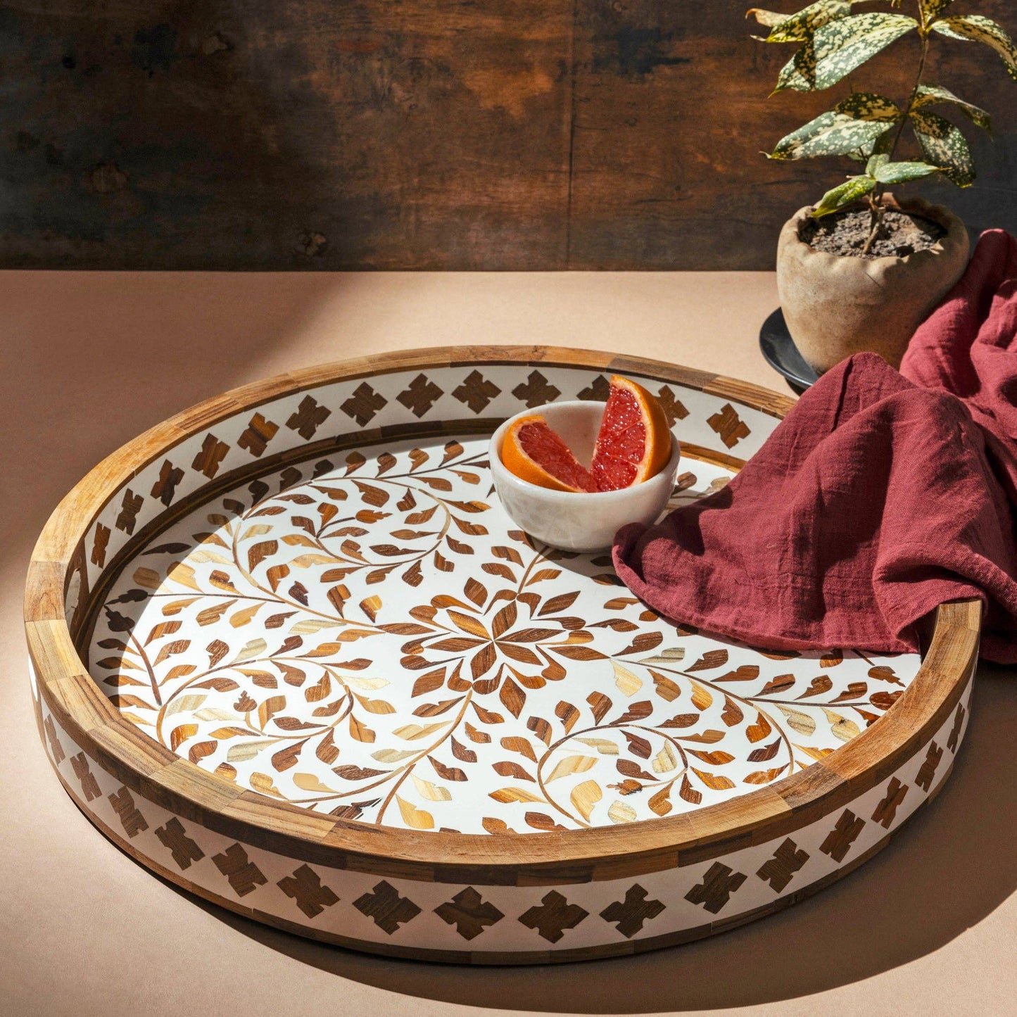 Jodhpur Collector’s Inlay Round Tray