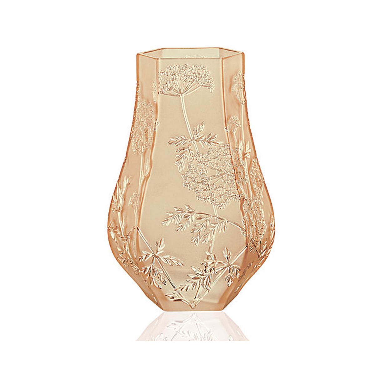 Lalique Ombelles Vase - Gold Luster