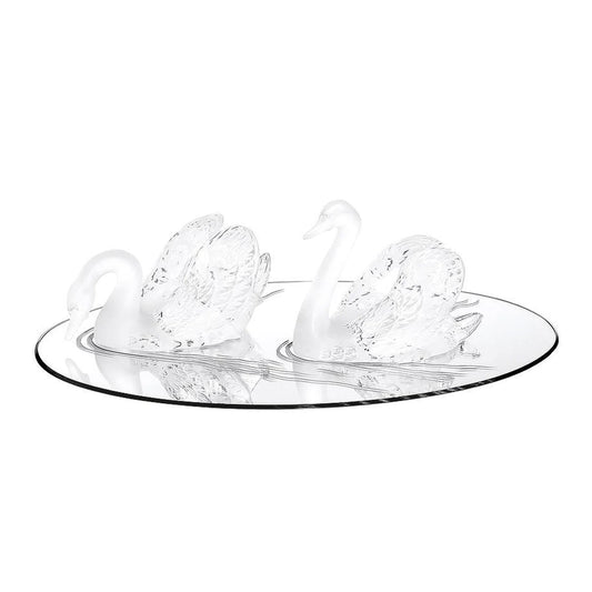 Lalique Swan Mirror - Oval