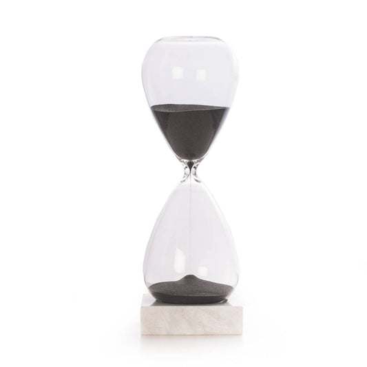 Bey-Berk 90 Minute Hourglass Sand Timer on Marble Base